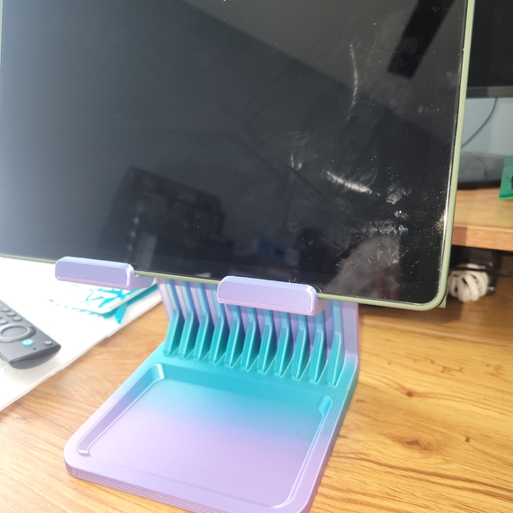 Custom Made Other - Mermaid Gradient Tablet Stand. Fits Any Sized Tablet. Samsung, Apple, Acer!